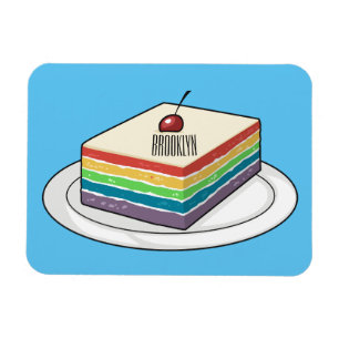Rainbow cake Cartoon Magnet