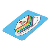 Rainbow cake Cartoon Magnet (Linke Seite)