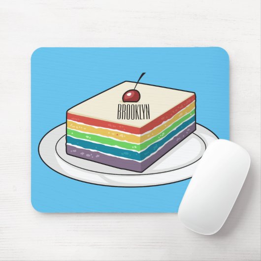 Rainbow cake Cartoon Mousepad (Mit Mouse)