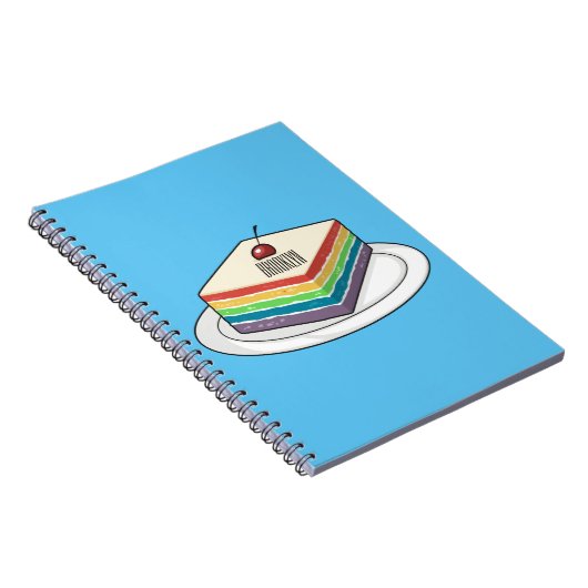 Rainbow cake Cartoon Notizblock (Rechte Seite)