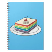 Rainbow cake Cartoon Notizblock (Vorderseite)