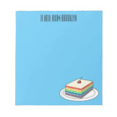 Rainbow cake Cartoon Notizblock (Vorderseite)