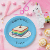 Rainbow cake Cartoon Pappteller (Party)