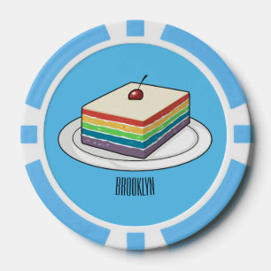 Rainbow cake Cartoon Pokerchips