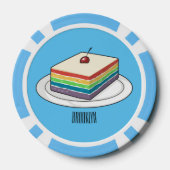 Rainbow cake Cartoon Pokerchips (Rückseite)