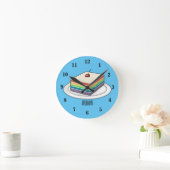 Rainbow cake Cartoon Runde Wanduhr (Zuhause)