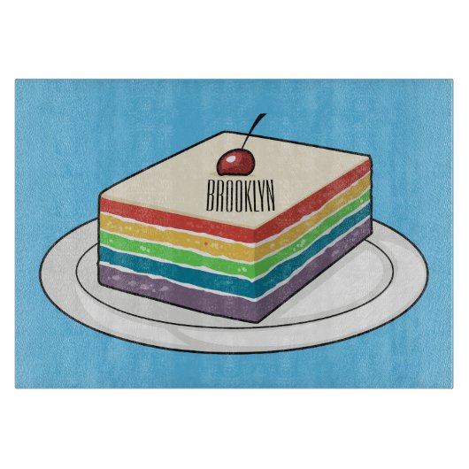 Rainbow cake Cartoon Schneidebrett (Vorderseite)