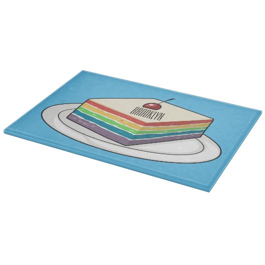 Rainbow cake Cartoon Schneidebrett (Ecke)