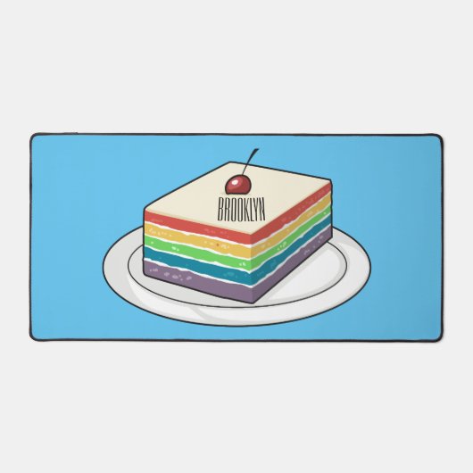 Rainbow cake Cartoon Schreibtischunterlage (Vorderseite)