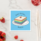 Rainbow cake Cartoon Serviette (Beispiel)