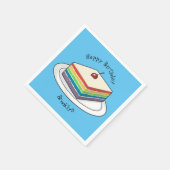 Rainbow cake Cartoon Serviette (Ecke)