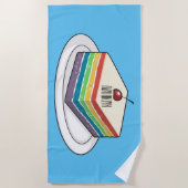 Rainbow cake Cartoon Strandtuch (Vorderseite)