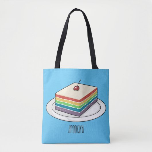 Rainbow cake Cartoon Tasche (Vorderseite)