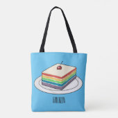 Rainbow cake Cartoon Tasche (Rückseite)
