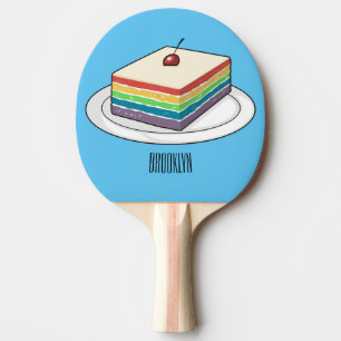 Rainbow cake Cartoon Tischtennis Schläger