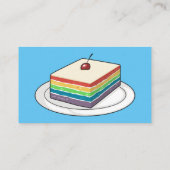 Rainbow cake Cartoon Visitenkarte (Rückseite)