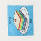 Rainbow cake Cartoon Wandteppich (Vorderseite)