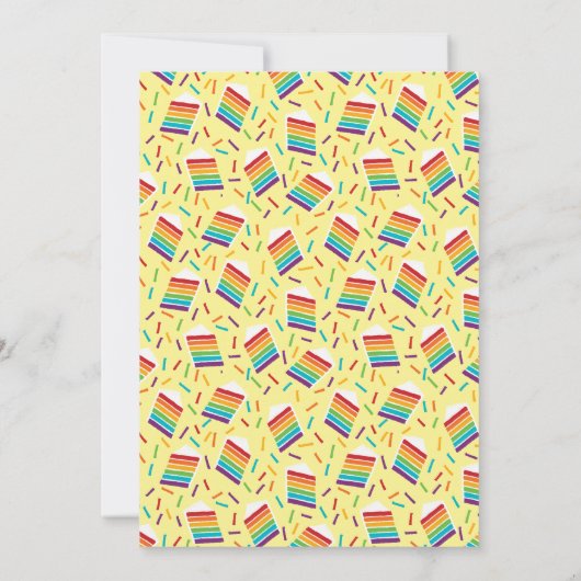 Rainbow Cake Custom Party Einladung (Rückseite)