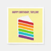 Rainbow Cake Custom Party Serviette (Vorderseite)