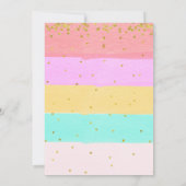 Rainbow Cake | Einladung zum 15. Geburtstag (Rückseite)