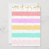 Rainbow Cake | Einladung zum 3. Geburtstag (Rückseite)