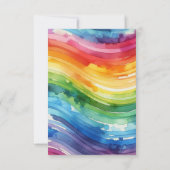 Rainbow Cake Food Choice RSVP Card (Rückseite)