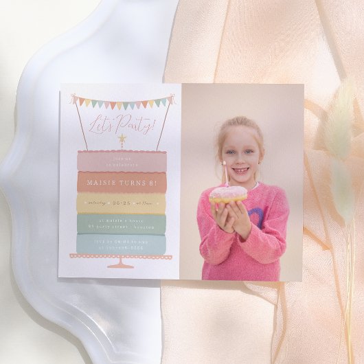 Rainbow Cake Girl Budget Foto Geburtstagsparty