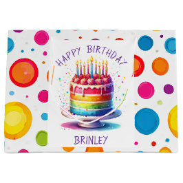 Rainbow Cake Happy Birthday Große Geschenktüte