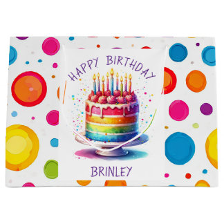 Rainbow Cake Happy Birthday Große Geschenktüte