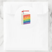Rainbow Cake Happy Birthday Make a Wish Runder Aufkleber (Tasche)