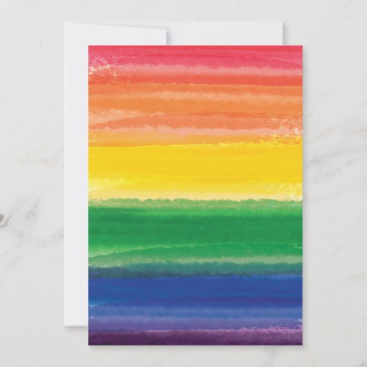 Rainbow cake in Bold Einladung (Rückseite)