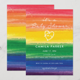 Rainbow cake in Bold Einladung