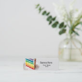 Rainbow Cake Mini Business Card Visitenkarte (Stehend Vorderseite)