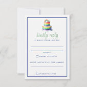 Rainbow Cake RSVP Karte (Vorderseite)