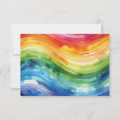 Rainbow Cake RSVP Karte (Rückseite)