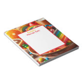 Rainbow Cake und Candy Mitzvah Note Girls Notepad Notizblock (angewinkelt)