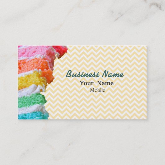 Rainbow Cake Visitenkarte (Vorderseite)