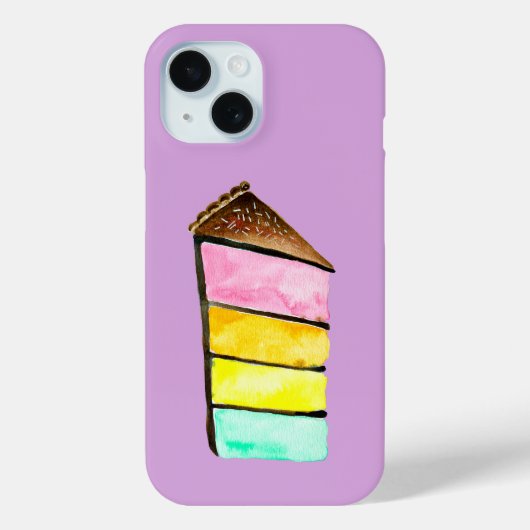 Rainbow Cake Wasserfarbe niedlich Case-Mate iPhone Hülle (Rückseite)