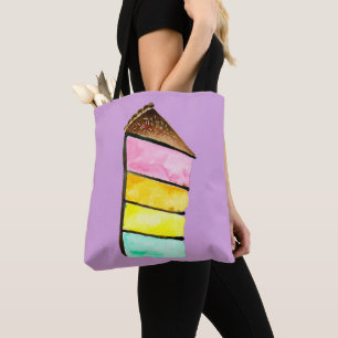 Rainbow Cake Wasserfarbe niedlich Tasche