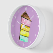 Rainbow Cake Wasserfarbe niedlich Uhr (Winkel)