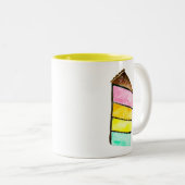 Rainbow Cake Wasserfarbe niedlich Zweifarbige Tasse (VorderseiteRechts)