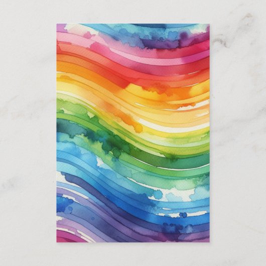 Rainbow Cake Wedding Begleitkarte (Rückseite)