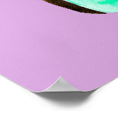 Rainbow cake yu Aquarell niedliche Kunst Poster (Ecke)