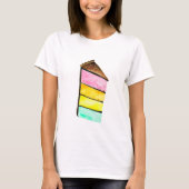 Rainbow cake yu Aquarell niedliche Kunst T-Shirt (Vorderseite)