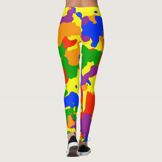 Rainbow Camouflage Camouflage Leggings (Rückseite)