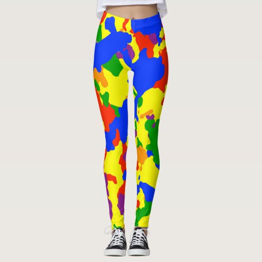 Rainbow Camouflage Camouflage Leggings (Vorderseite)
