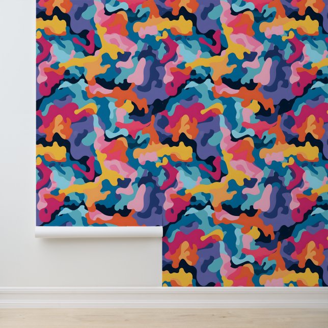 Rainbow Camouflage Tapete (Anwendung)