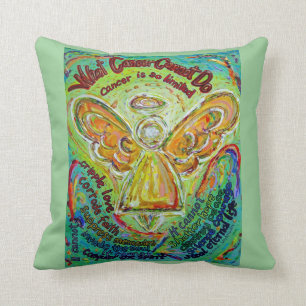 Rainbow Cancer Angel Decorative Throw Kissen
