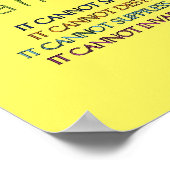 Rainbow Cancer Angel Poster (Ecke)