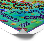 Rainbow Cancer Angel Poster Print (White Edge) (Ecke)